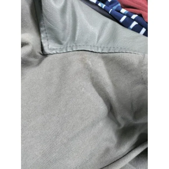 Blank NYC Faux Suede Leather Draped Moto Asymmetrical Jacket Green XS - Picture 15 of 15